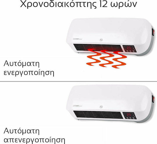 First Austria Ceramic Fan Heater Room Wall 2000W
