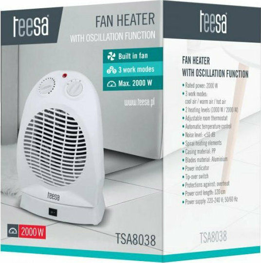 Teesa Αερόθερμο Δωματίου Δαπέδου 2000W