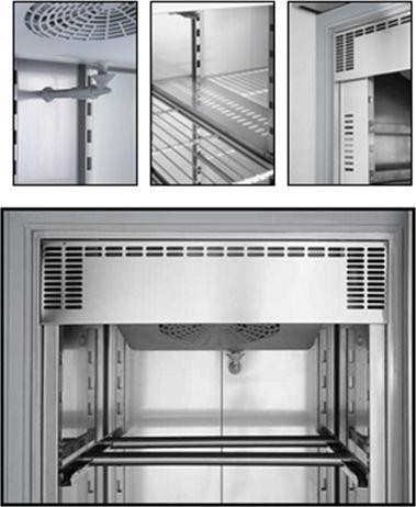 Inomak Clover Gewerblicher Gefrierschrank 2338lt Inox mit 2 Türen P144 x B76.8 x H210cm