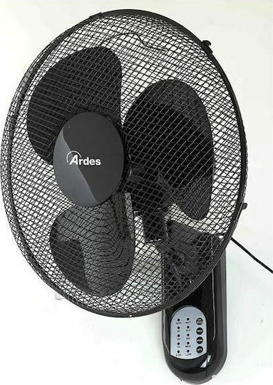 Ardes AR5W40R Ventilator De Perete 50W Diametru 40cm Cu Telecomandă Negru