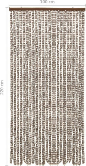 vidaXL Türvorhang Grey-Brown 100x220cm 325462