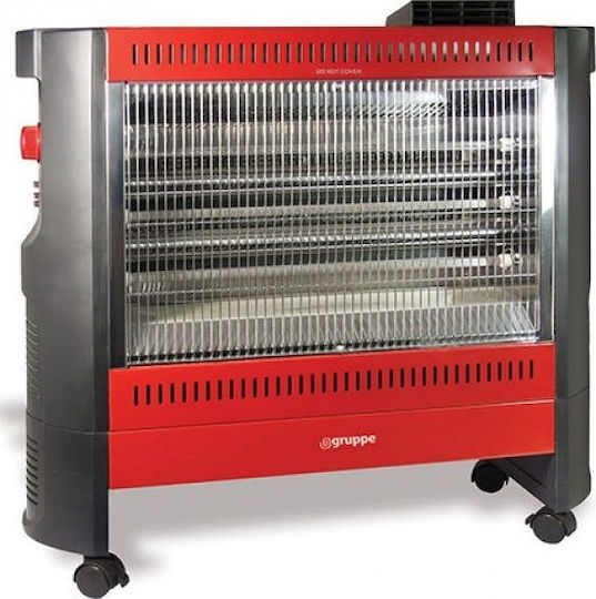 Gruppe NGF-24BFHR Heizung Quarz mit Thermostat und Lüfter 2400W Rot