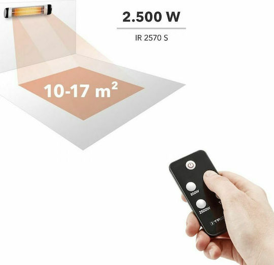 Trotec IR 2570 S Quartz Wall-Mounted Heater for Bathrooms with Thermostat 2500W