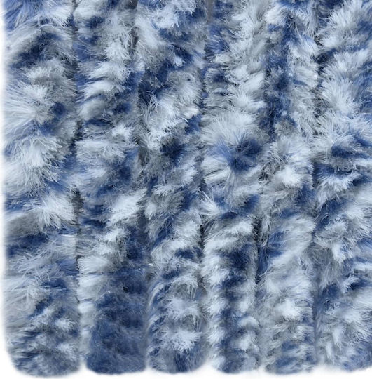 vidaXL Къртина за вратата Blue-White 90x200см 315127