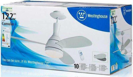 Westinghouse Cumulus Ανεμιστήρας Οροφής 122cm με Φως Λευκός