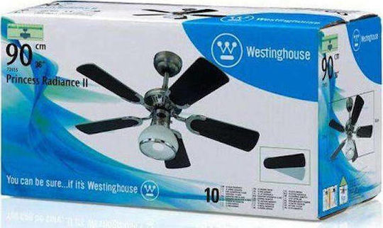 Westinghouse Princess Radiance II Ceiling Fan 90cm With Light Black / Gold