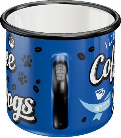 Nostalgic Art PfotenSchild - Hot Coffee & Cool Dogs Κούπα Εμαγιέ Μπλε 360ml Nostalgic Art PfotenSchild - Hot Coffee & Cool Dogs Κούπα Εμαγιέ Μπλε 360ml