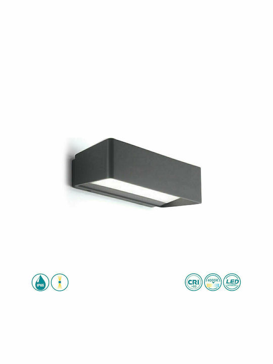 Gea Luce Haru Wall-Mounted Outdoor Ceiling Light LED IP65 13W with Natural White Light