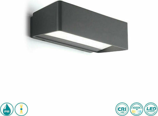 Gea Luce Haru Wandmontierte Außen-Deckenleuchte LED IP65 13W mit Natürliches Weiß Licht