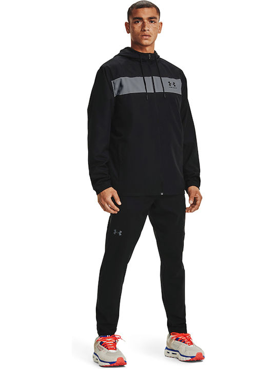 Sportjacke Winddicht Schwarz
