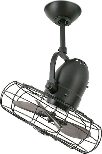 Faro Barcelona Keiki Ανεμιστήρας Τοίχου 25W Διαμέτρου 43cm Καφέ