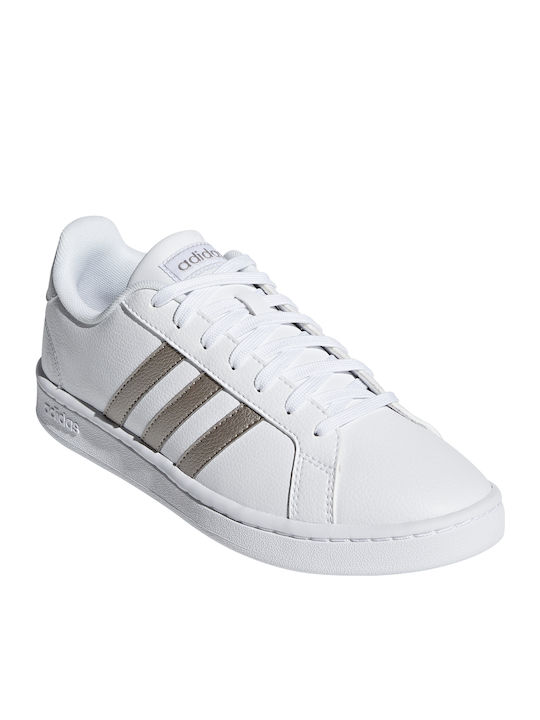 Adidas Grand Court Γυναικεία Sneakers Cloud White / Platin Metallic