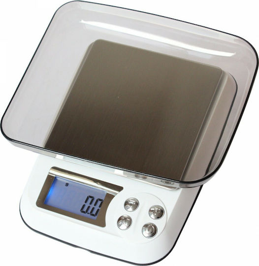 DM3-500 Ψηφιακή Ζυγαριά Κουζίνας με Κάδο έως 0.5kg Λευκή
