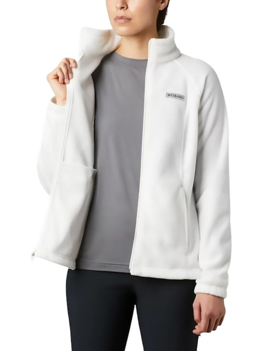 Benton Springs Fleece Γυναικεία Ζακέτα με Φερμουάρ σε Λευκό Χρώμα