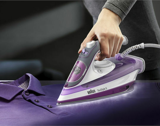 Braun TexStyle 5 SI 5037 VI Σίδερο Ατμού 2700W με Κεραμική Πλάκα και Συνεχόμενη Παροχή 50gr/min
