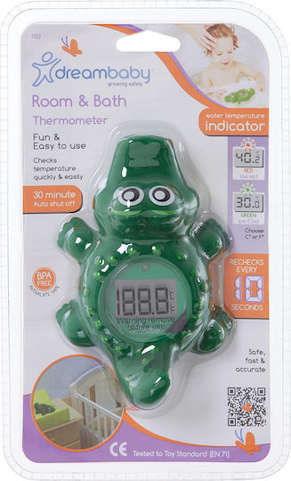 Dreambaby Ψηφιακό Θερμόμετρο Μπάνιου Crocodile 0°C έως 50°C Πράσινο