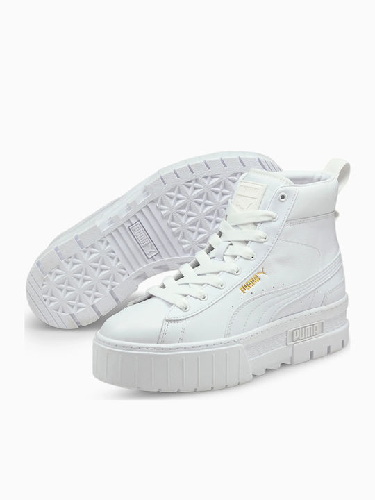 PUMA Mayze Mid Flatforms Sneakers Λευκά