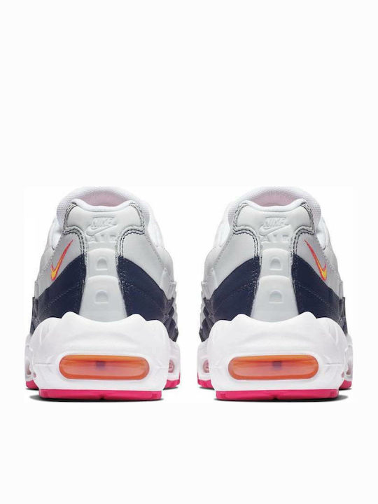 Air Max 95 OG Chunky Sneakers Midnight Navy / Pure Platinum / White / Laser Orange