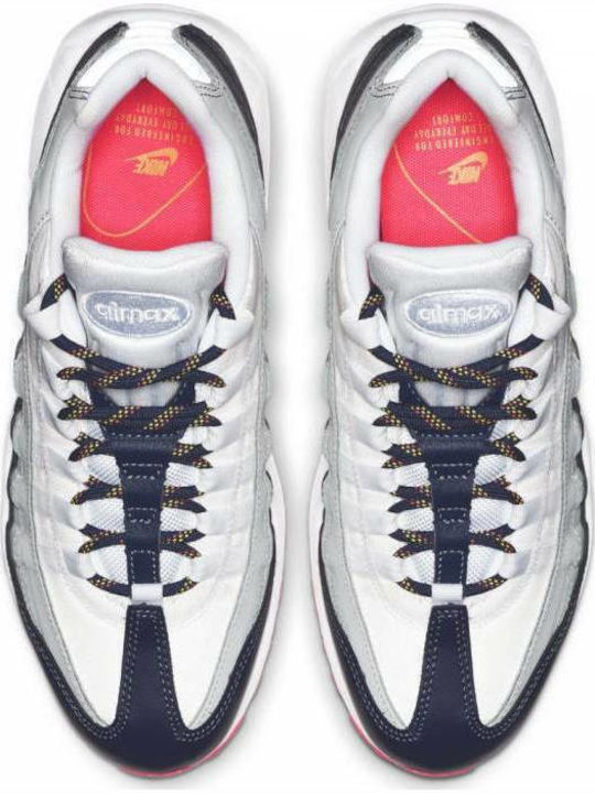Air Max 95 OG Chunky Sneakers Midnight Navy / Pure Platinum / White / Laser Orange