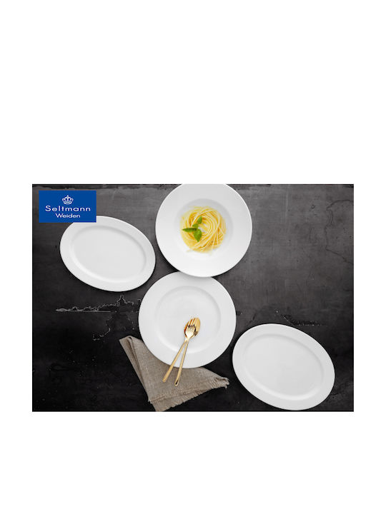 Espiel Meran Plate Soup made of Porcelain White with Diameter 30cm 2pcs