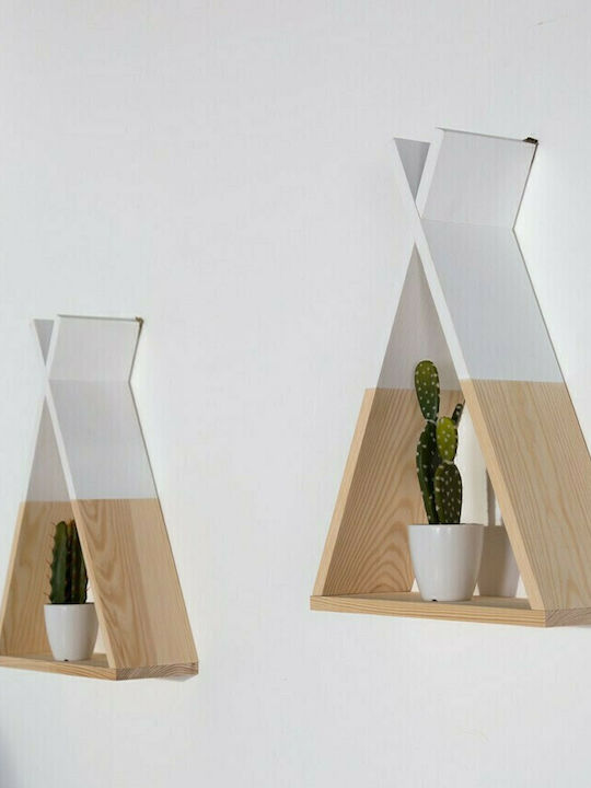 Παιδικό Ράφι Tipi Τοίχου Μπεζ 32x12x47εκ.
