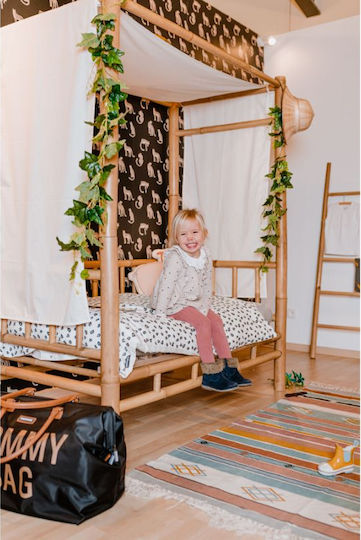 Κάλυμμα Κρεβατιού White Bamboo Cot Λευκό 40x70cm
