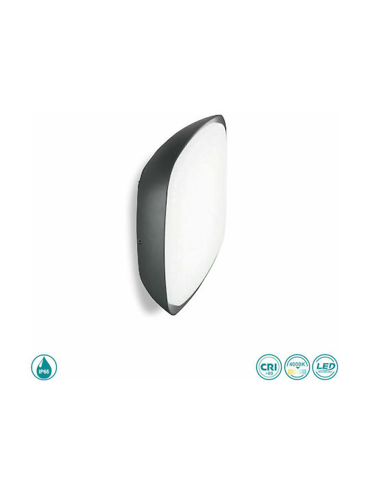 Gea Luce Asman Plafonieră de Exterior cu LED Integrat în Culoare Gri GES090