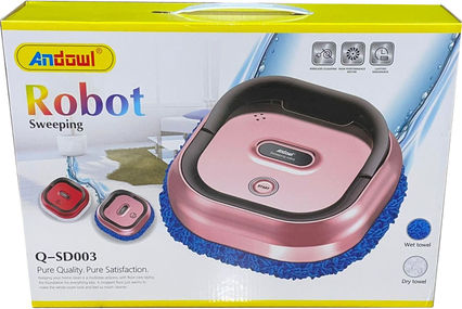 Andowl Q-SD003 Прахосмукачка Робот с Навигация сензори Кафява