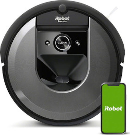 iRobot Roomba i7 Roboter-Staubsauger mit Optischer Kartierung und Saugkraft 1800Pa Schwarz