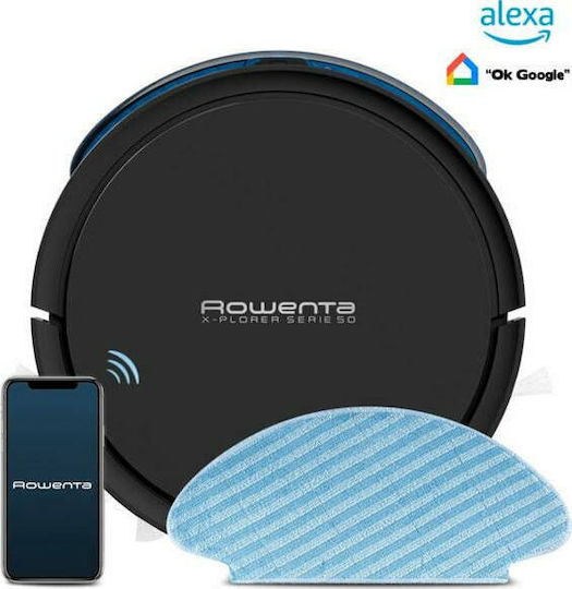 Rowenta Explorer Serie 50 Aspirator Robot pentru Aspirare & Spălare cu Wi-Fi Neagră