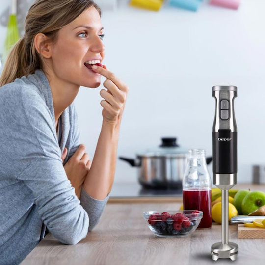 Beper Handmixer mit Inox-Stab 600W Schwarze