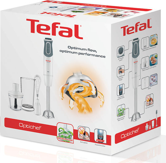 Tefal Optichef 3in1 Ραβδομπλέντερ με Ανοξείδωτη Ράβδο 800W Λευκό