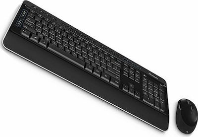 Microsoft Wireless Desktop 3050 Tastatur & Maus Set Griechisch Schwarz