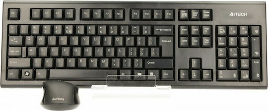 A4Tech Wireless Desktop Padless 7100n Tastatur & Maus Set Englisch UK Weiß