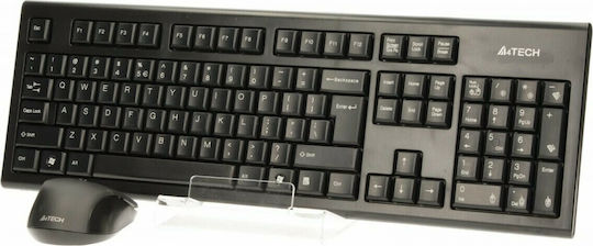 A4Tech Wireless Desktop Padless 7100n Tastatur & Maus Set Englisch UK Weiß