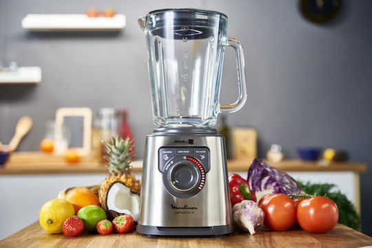 Moulinex LM811D Perfect Mix LM811D Блендер за смути със Стъклен съд 2лт 1200W Инокс
