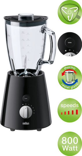 Braun Tribute Collection Блендери с Стъклена Каната 1,75 л 800W Черен