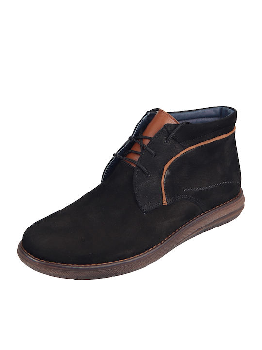 Nice Step Men's Suede Boots Black