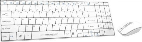 Esperanza EK122 Wireless Keyboard & Mouse Set English US White