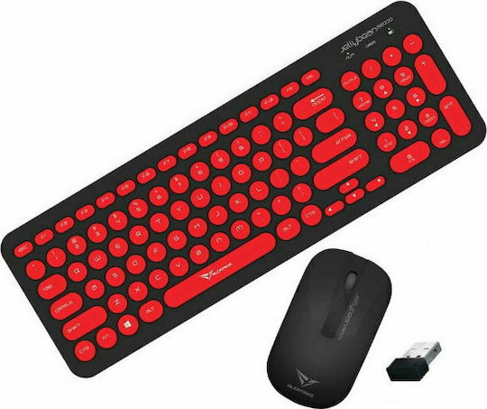 Alcatroz Jellybean A2000 Wireless Keyboard & Mouse Set English US Red