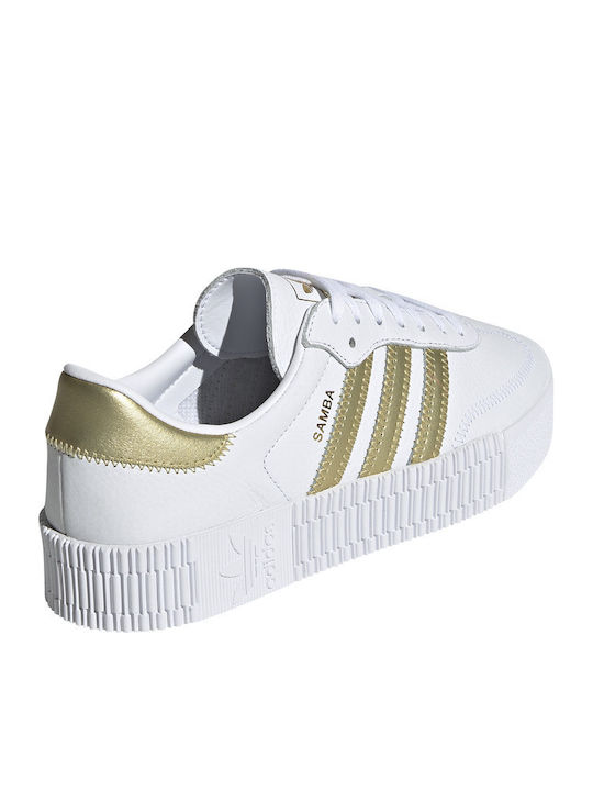 Sambarose Damen Sneakers Cloud White / Gold Met.