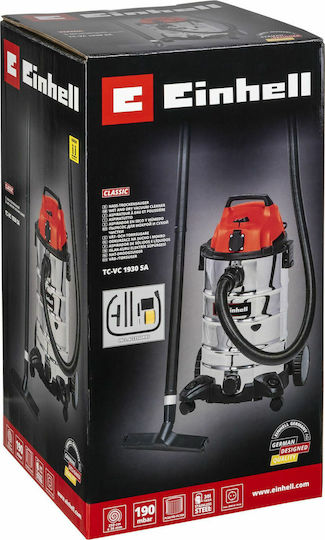 Einhell 1930 Aspirator Lichide / Solide 1500W cu Inoxidabil Recipient 30lt