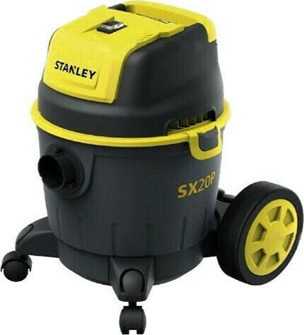 Stanley SXVC20PE Staubsauger Flüssigkeiten / Feststoffe 1200W mit Kunststoff Behälter 20Es