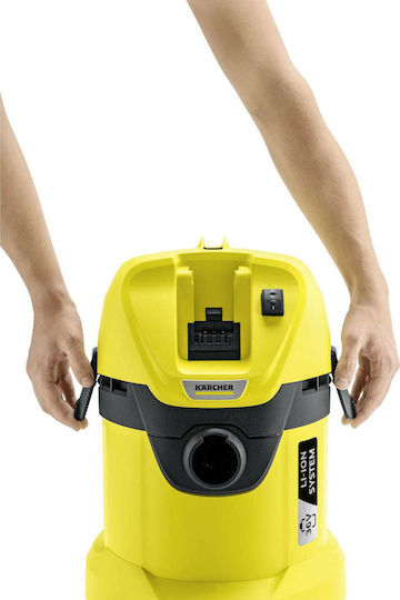 Karcher Vacuum WD 3 Battery Solo Aspirator Reîncărcabil Lichide / Solide Fără Încărcător și Baterie Recipient 17lt