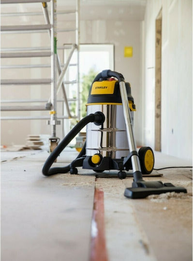 Stanley Vacuum Wet / Dry 1600W with Stainless Bin 30lt