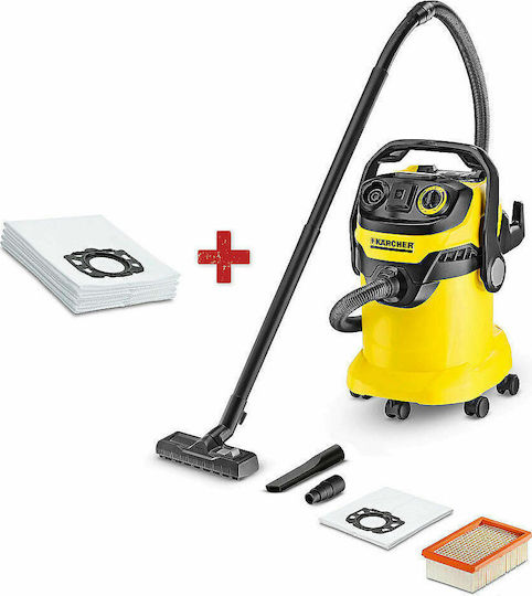 Karcher WD 5 P Σκούπα Υγρών / Στερεών 1100W με Πλαστικό Κάδο 25lt