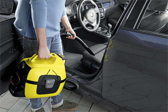 Karcher WD 1 Compact Rechargeable Vacuum Wet / Dry Without Charger and Battery with Plastic Bin 7lt