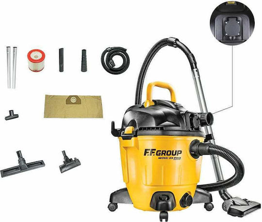 FFG WDVC 35 PRO Vacuum Wet / Dry 1200W with Plastic Bin 35lt