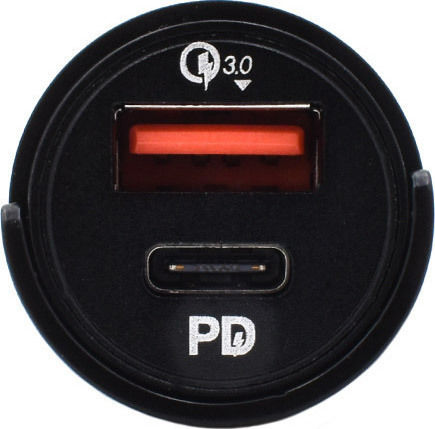Moxom Handy-Autoladegerät 33W 3.6A mit Anschlüssen: 1xUSB 1xType-C Schwarz Farbe
