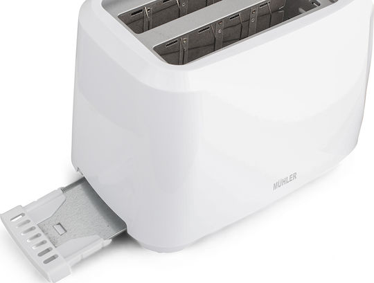 Muhler MT-969 Prăjitor de pâine 2 sloturi 800W Alb